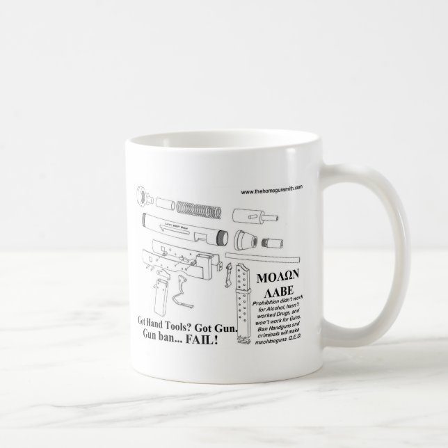Gewehr-Verbot… VERSAGEN Sie! Kaffeetasse (Rechts)