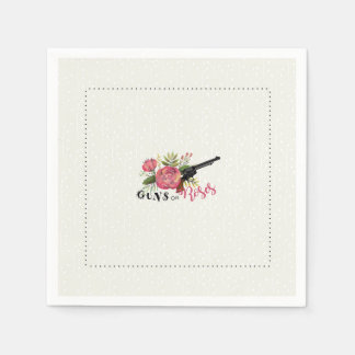 Gewehre oder Rose Gender Reveal Napkin Serviette