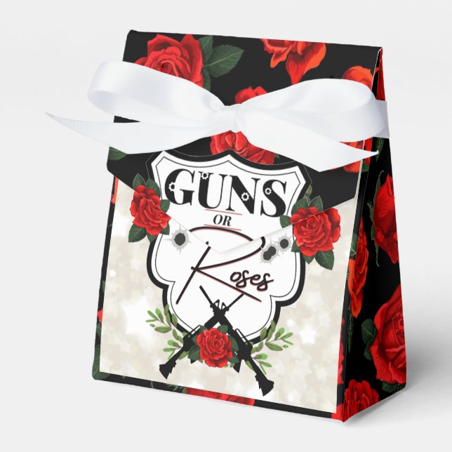 Gewehre oder Rose Gender Reveal| Shoot your Shot B Geschenkschachtel (Vorderseite)