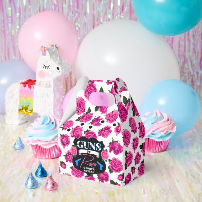 Gewehre oder Rose Geschlecht zeigen rosa/blaue Bab Geschenkschachtel (Party)