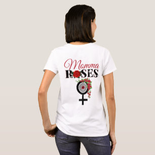 Gewehre oder Rose Geschlechtsspezifische Mami-Rose T-Shirt