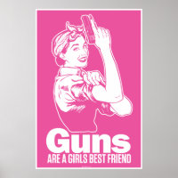 Gewehre sind das beste Freund-Poster eines Mädchen