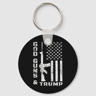 Gewehre und Trump 2. Änderungsflagge Ar15 (zurück) Schlüsselanhänger