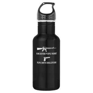 Gewehre verteidigen das Design von Leuten für Schu Edelstahlflasche