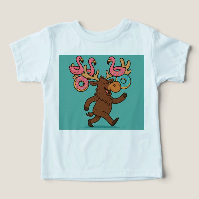 Geweih Float Parade – Beach Pride T-Shirt für Kind (Design Vorderseite)