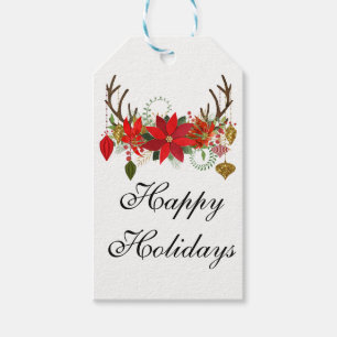 Geweih Ornamente Florales Geweih Feste Rustikal Geschenkanhänger