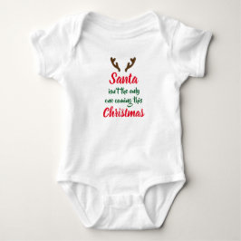 Geweihe - Weihnachtsbaby-Mitteilung Baby Strampler