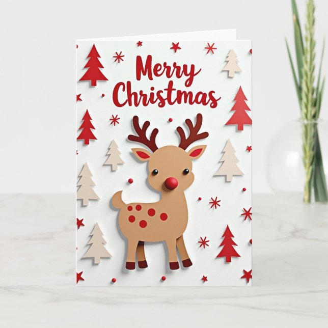 Geweihter Freund Weihnachtskarte Karte (Vorderseite)