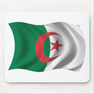 Gewellte Algerien-Flagge Mousepad