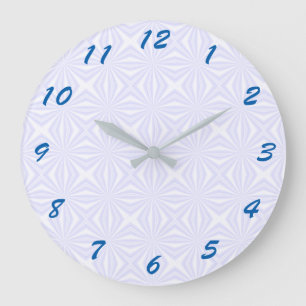 Gewellte Quadrate in Weiß Große Wanduhr
