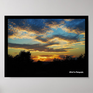 Gewellter Abendhimmel Poster