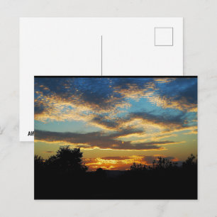 Gewellter Abendhimmel Postkarte
