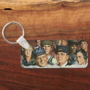 Gewerbeberufe, Vintage-Patriotismus Schlüsselanhänger