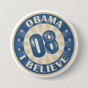 Gewerkschaft acht Barack Obama, den ich glaube Button