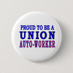 GEWERKSCHAFT AUTO - ARBEITNEHMER BUTTON