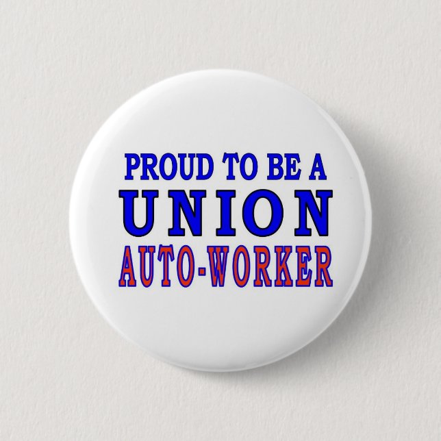 GEWERKSCHAFT AUTO - ARBEITNEHMER BUTTON (Vorderseite)