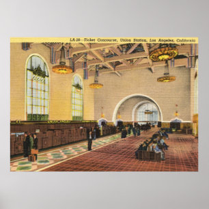 Gewerkschaft Bahnhof Los Angeles Vintag Poster
