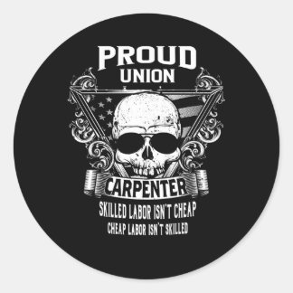 Gewerkschaft Carpenter Runder Aufkleber
