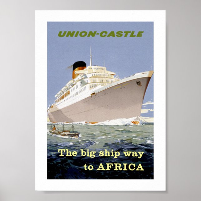 Gewerkschaft Castle "The Big Ship Way to Africa" Poster (Vorne)