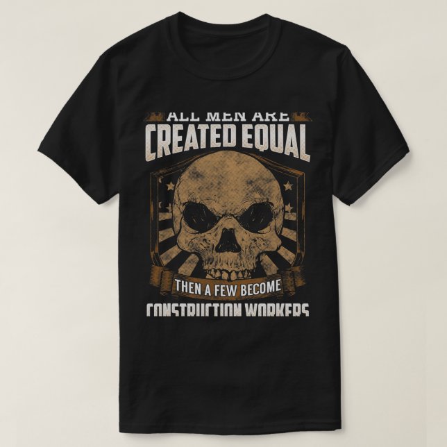 Gewerkschaft Construction Worker T American Proud  T-Shirt (Design vorne)
