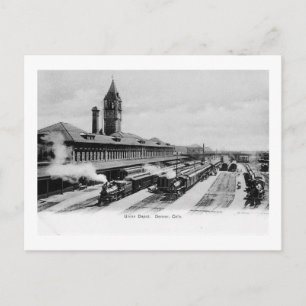 Gewerkschaft Depot Bahnhof, Denver, Colorado Vinta Postkarte
