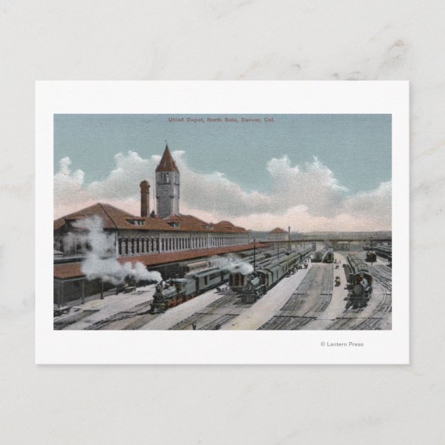 Gewerkschaft-Depot-Eisenbahn Nordseite Postkarte (Vorderseite)