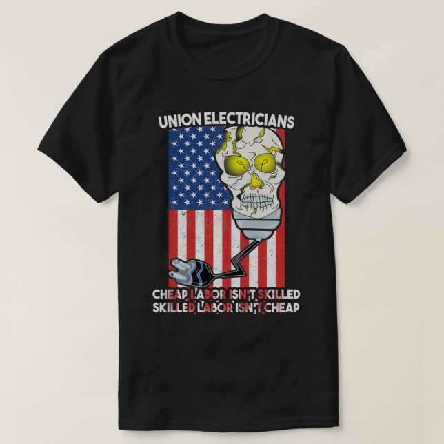Gewerkschaft Elektriker Geschenk für Elektroarbeit T-Shirt (Design vorne)