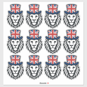 Gewerkschaft Flag Lion Aufkleber