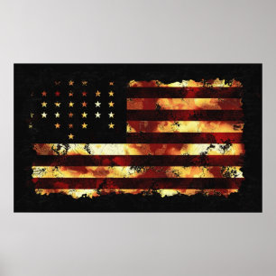 Gewerkschaft Flag, Zivil War, US Flagge, USA Poster