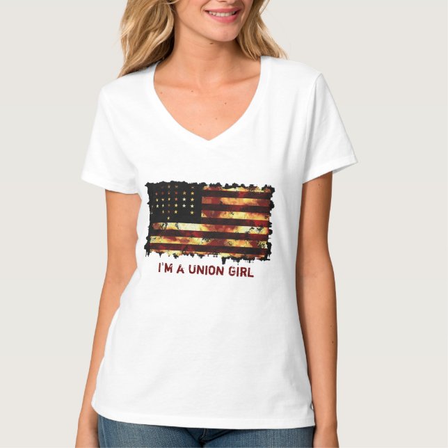 Gewerkschaft Flag, Zivil War, US Flagge, USA T-Shirt (Vorderseite)