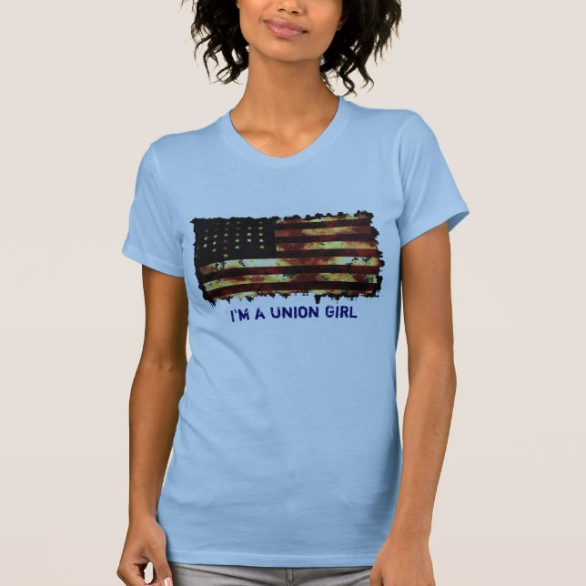 Gewerkschaft Flag, Ziviler Krieg, US-Flag Funny T- T-Shirt (Vorderseite)