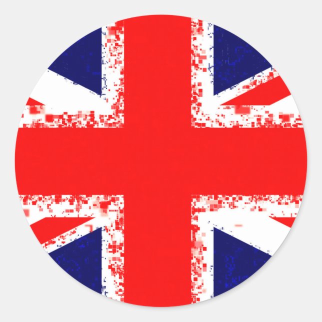 Gewerkschaft Jack london Fahne uk Runder Aufkleber (Vorderseite)