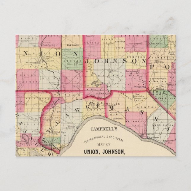 Gewerkschaft, Johnson, Alexander, Pulaski Postkarte (Vorderseite)