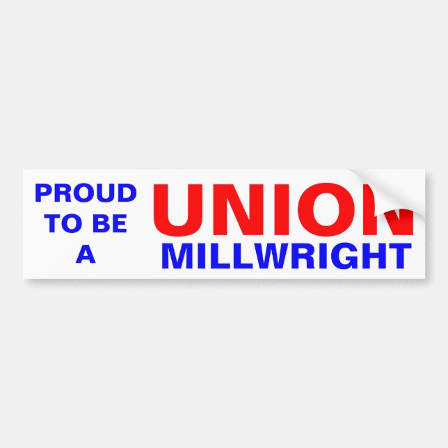 GEWERKSCHAFT MILLWRIGHT AUTOAUFKLEBER (Vorne)