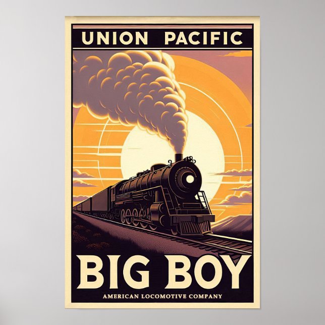 Gewerkschaft Pacific Big Boy Vintag Train Poster (Vorne)
