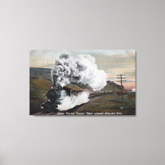 Gewerkschaft Pacific Freight Train View Leinwanddruck (Vorderseite)