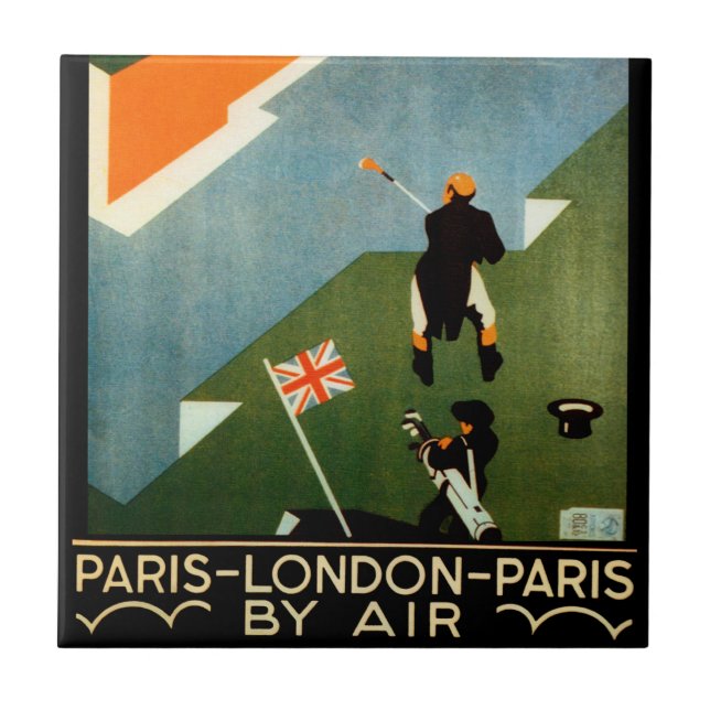 Gewerkschaft ~ Paris-London-Paris durch Air Fliese (Vorderseite)