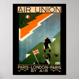 Gewerkschaft ~ Paris-London-Paris durch Air Poster