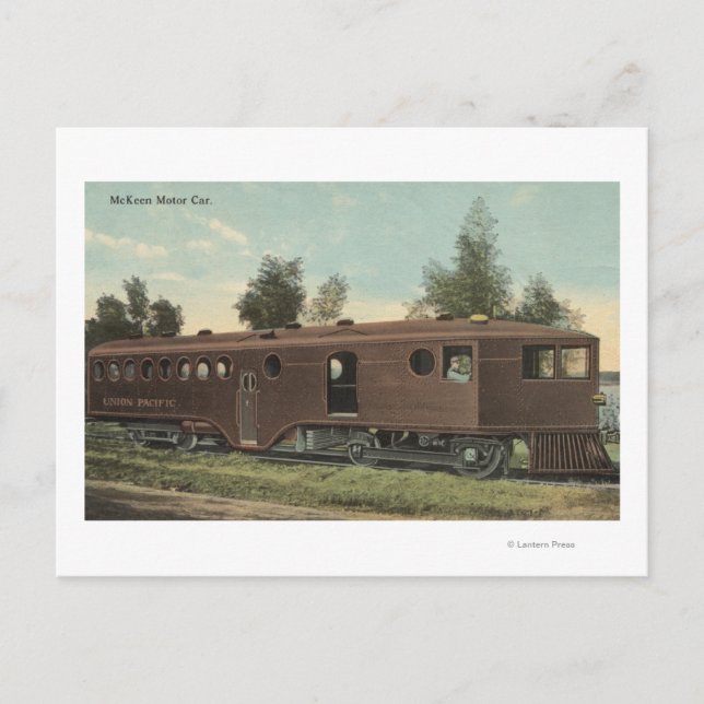 Gewerkschaft Pazifische EisenbahnMcKeen Motorradan Postkarte (Vorderseite)