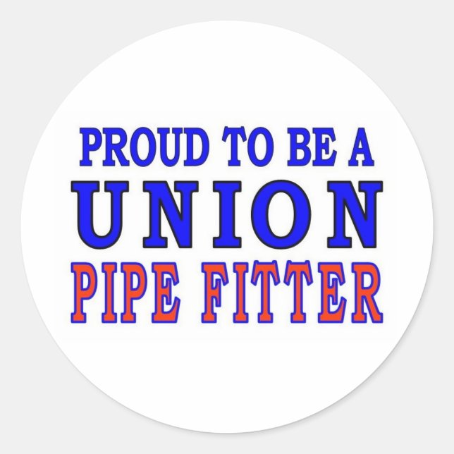 GEWERKSCHAFT PIPE FITTER RUNDER AUFKLEBER (Vorderseite)