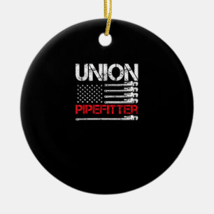 Gewerkschaft Pipefitter Gewerkschaft Strong USA Am Keramik Ornament