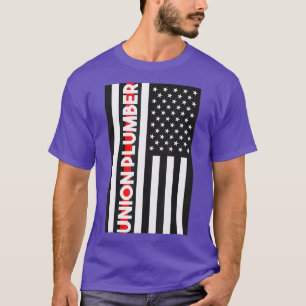 Gewerkschaft Plumber American Flag Klempner Handym T-Shirt