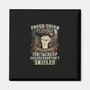Gewerkschaft Plumber Shirt Proud qualifizierte Arb Magnet