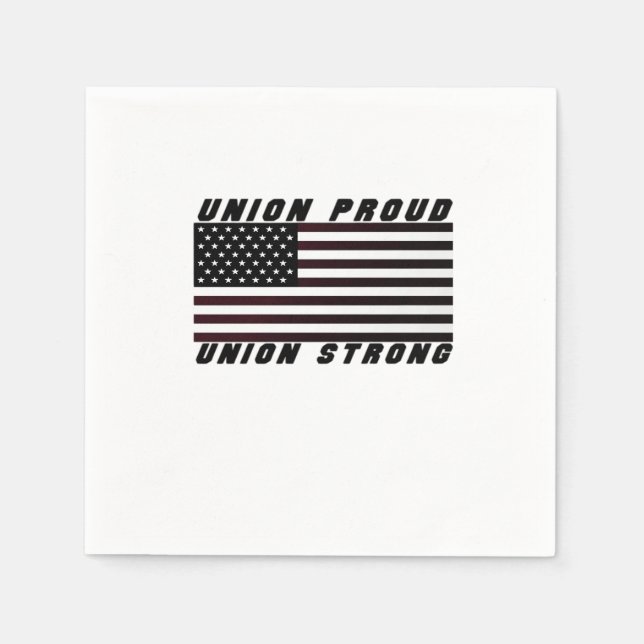 Gewerkschaft Proud - Gewerkschaft Strong Classic Serviette (Vorderseite)