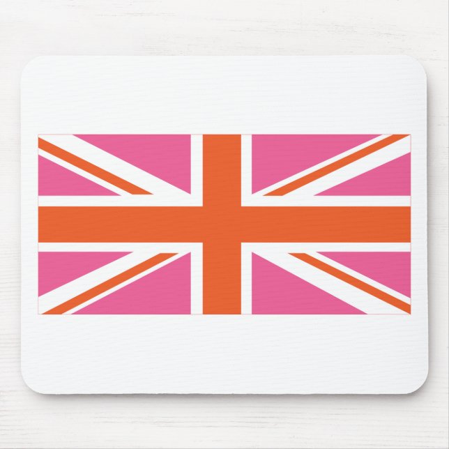 Gewerkschaft Rosa und Orange Mousepad (Vorne)