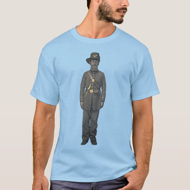 Gewerkschaft-Soldat des zivilen Krieges in Uniform T-Shirt (Vorderseite)