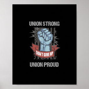 Gewerkschaft Starke Gewerkschaft stolz Arbeitslebe Poster