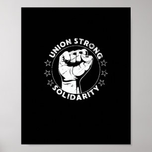 Gewerkschaft Starke Solidarität Faust Arbeitnehmer Poster