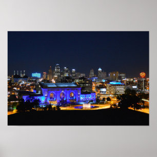 Gewerkschaft Station in Blue, Kansas City (19x10) Poster