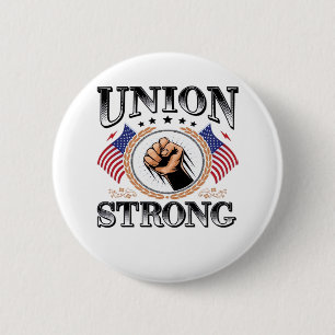 Gewerkschaft Strong American Flag Labour Day Viral Button